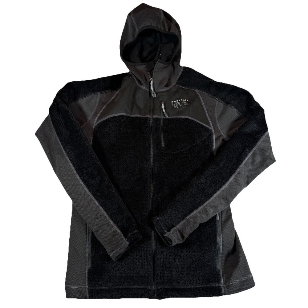 Mountain Hardwear Jacket Womens Medium Black Fleece Polartec Monkey Ski Full Zip